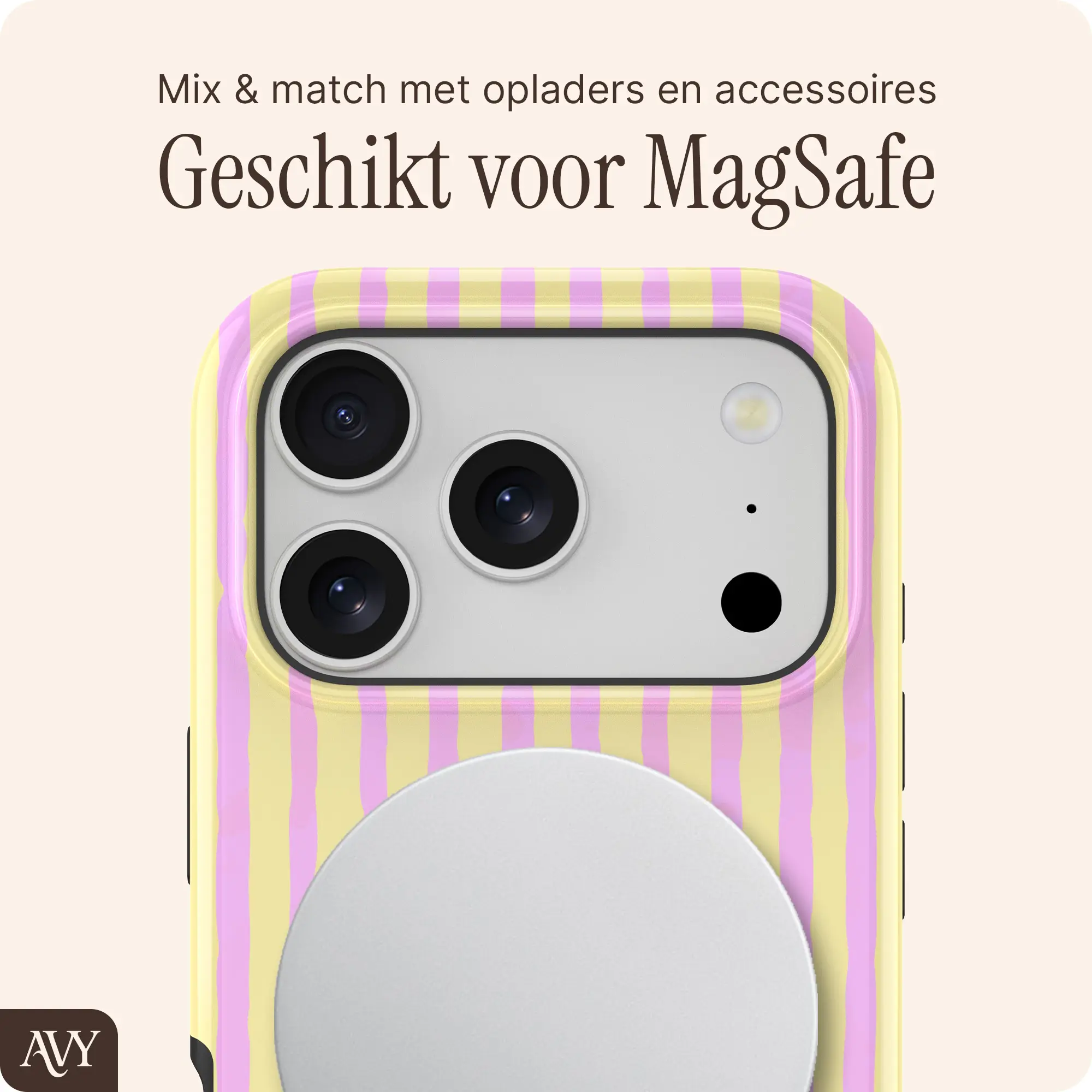 AVY Apple iPhone 17 Pro Max Hoesje MagSafe Back Cover Pink Lemonade afbeelding 8