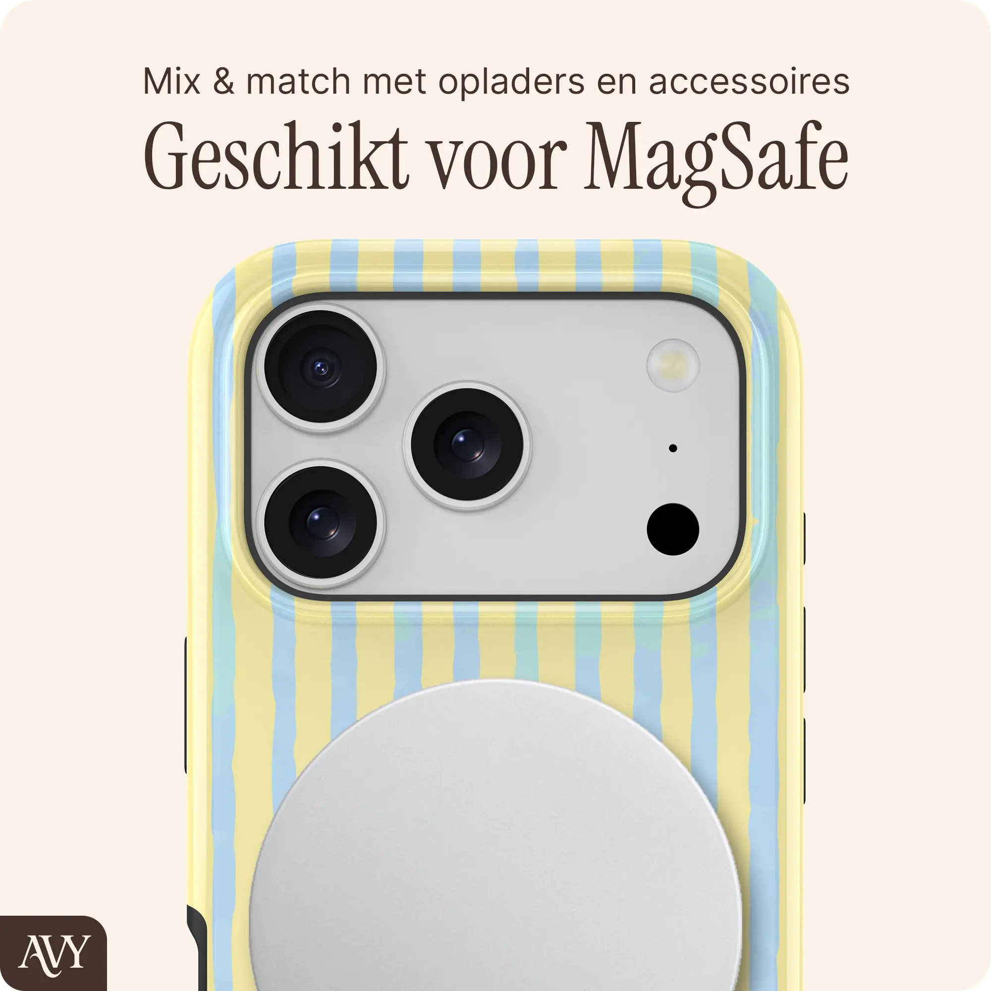 AVY Apple iPhone 17 Pro Max Hoesje MagSafe Back Cover Lemon Sky afbeelding 8