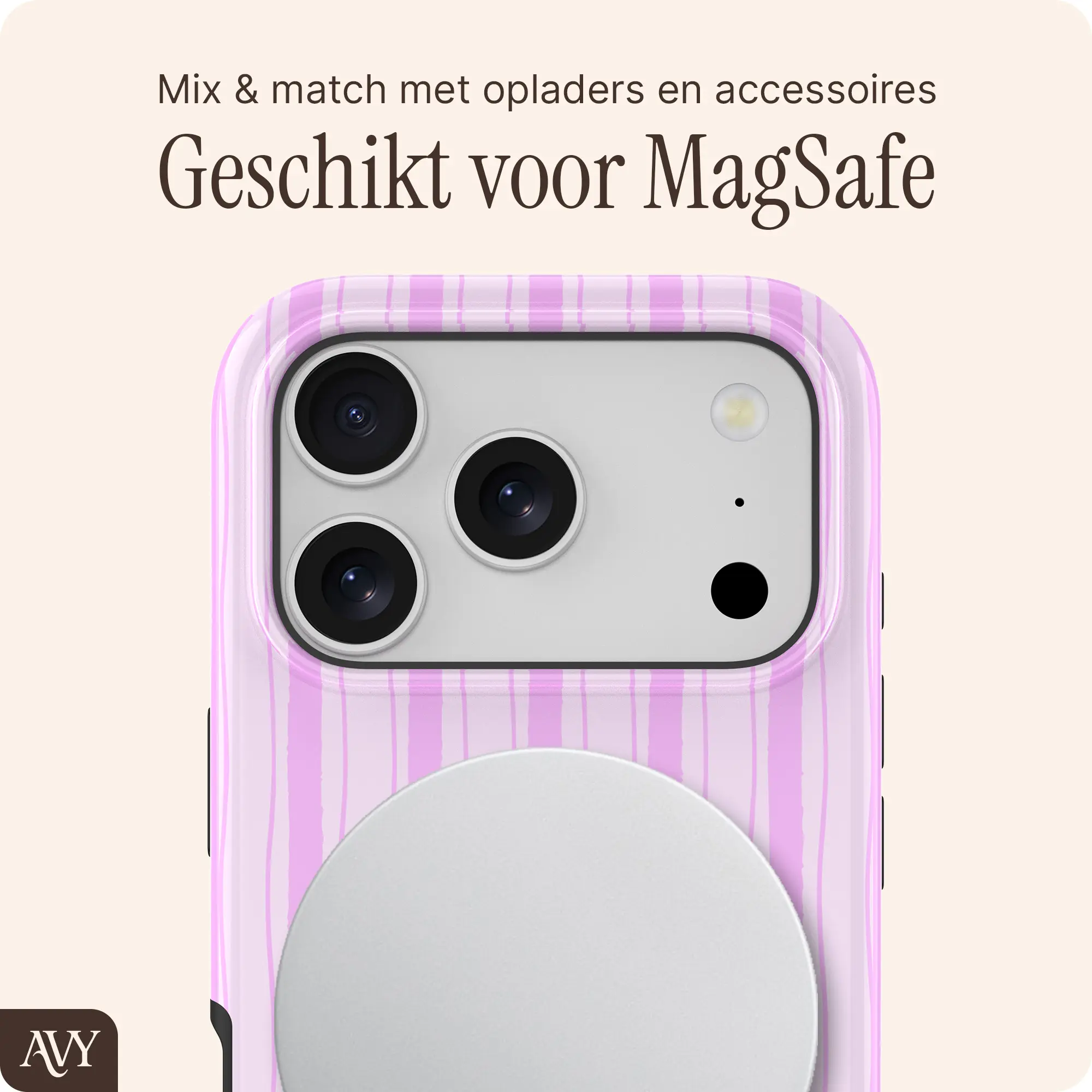 AVY Apple iPhone 17 Pro Max Hoesje MagSafe Back Cover Pink Horizon afbeelding 8