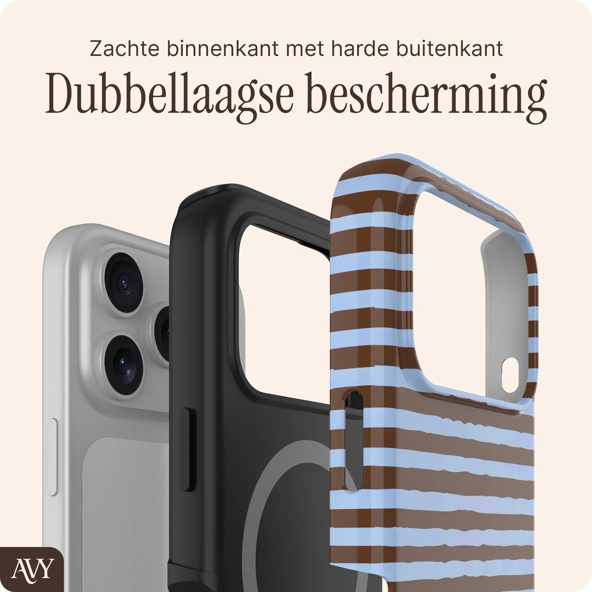 AVY Apple iPhone 17 Pro Max Hoesje MagSafe Back Cover Ocean Latte afbeelding 10
