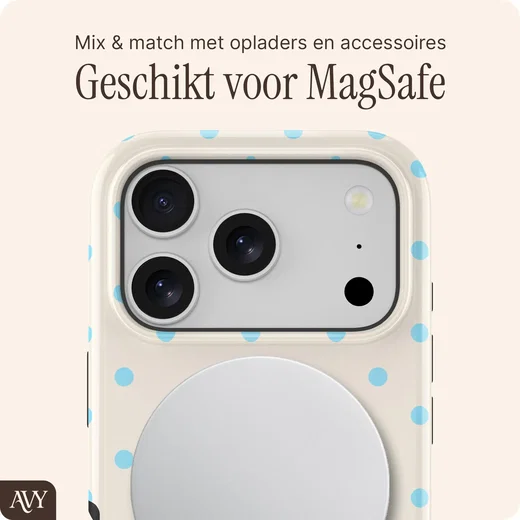 AVY Apple iPhone 17 Pro Max Hoesje MagSafe Back Cover Riviera Dots afbeelding 7