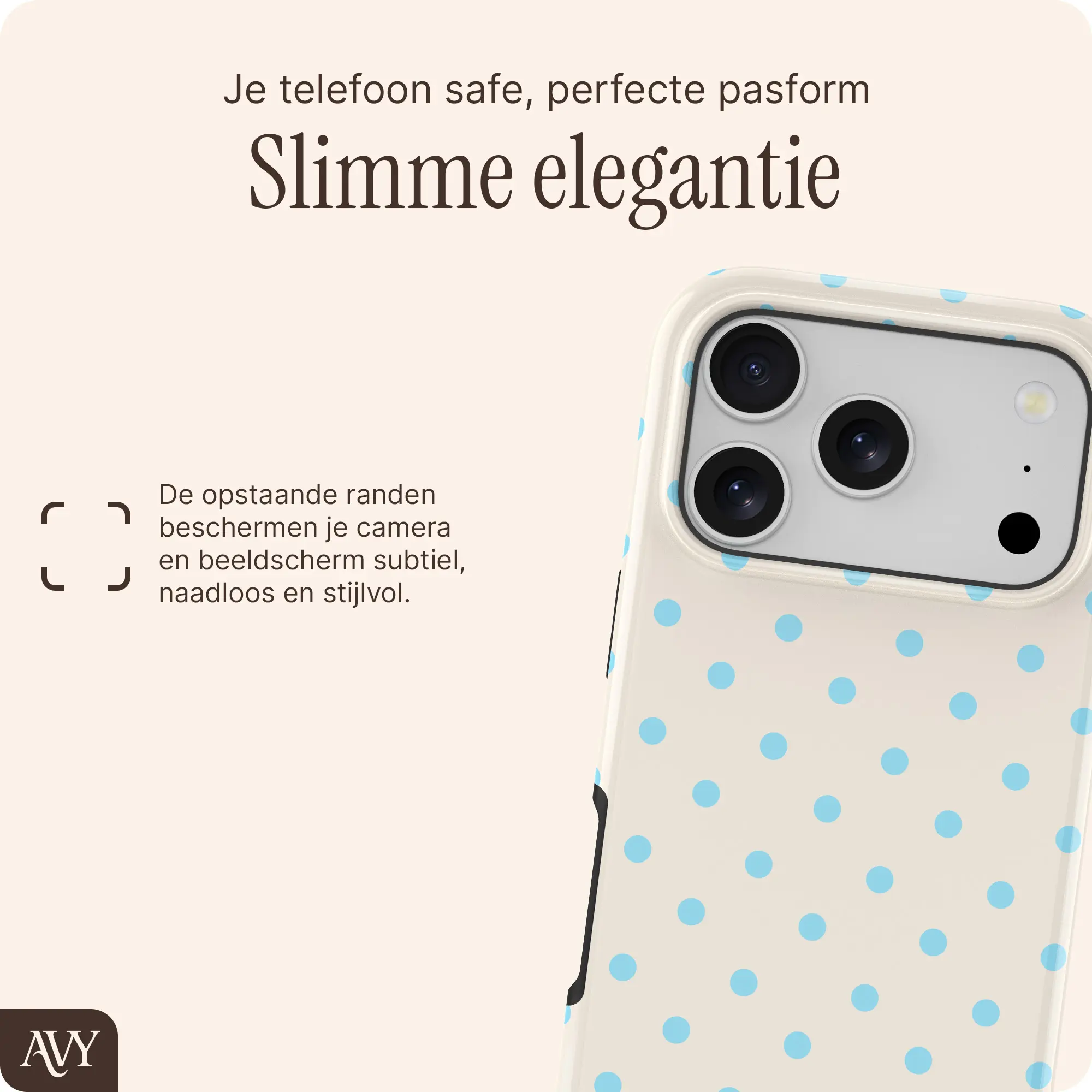 AVY Apple iPhone 17 Pro Max Hoesje MagSafe Back Cover Riviera Dots afbeelding 9