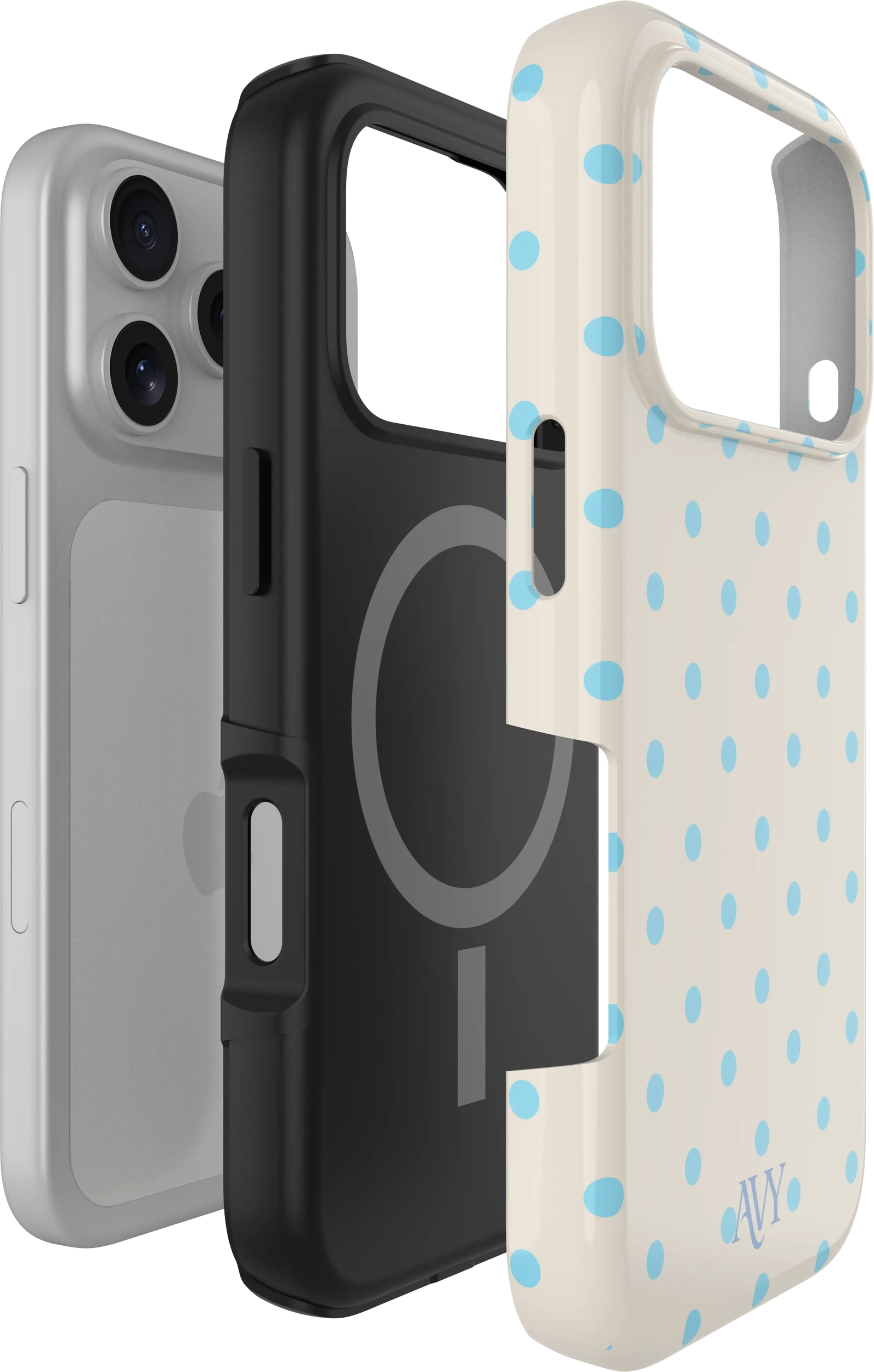 AVY Apple iPhone 17 Pro Max Hoesje MagSafe Back Cover Riviera Dots afbeelding 13