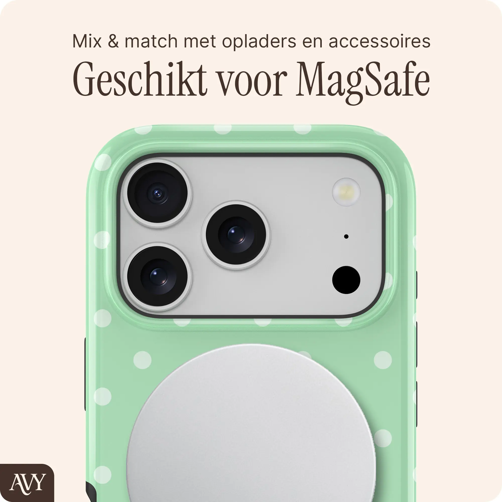 AVY Apple iPhone 17 Pro Max Hoesje MagSafe Back Cover Mint Breeze afbeelding 7