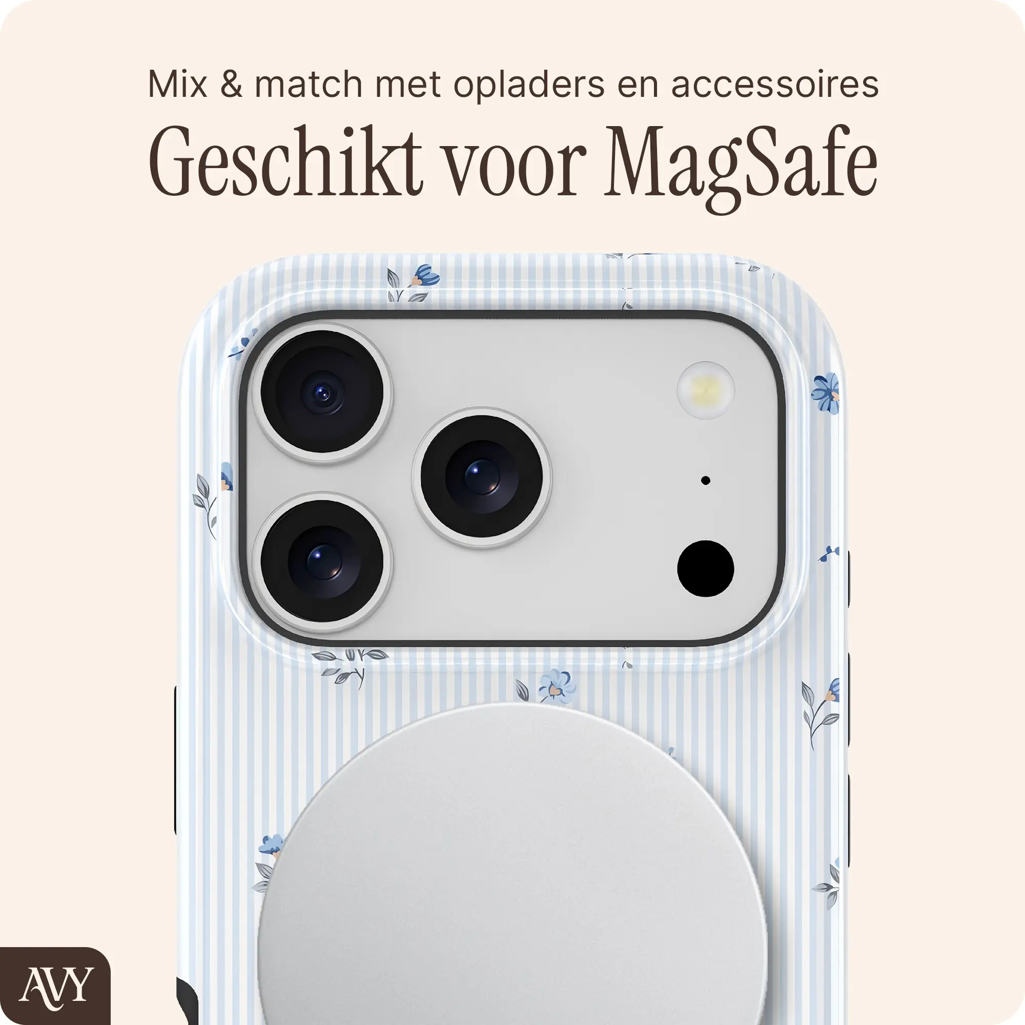 AVY Apple iPhone 17 Pro Max Hoesje MagSafe Back Cover Sky Blossom afbeelding 8