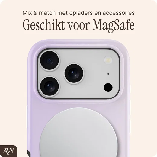 AVY Apple iPhone 17 Pro Max Hoesje MagSafe Back Cover Lavender Glow afbeelding 7