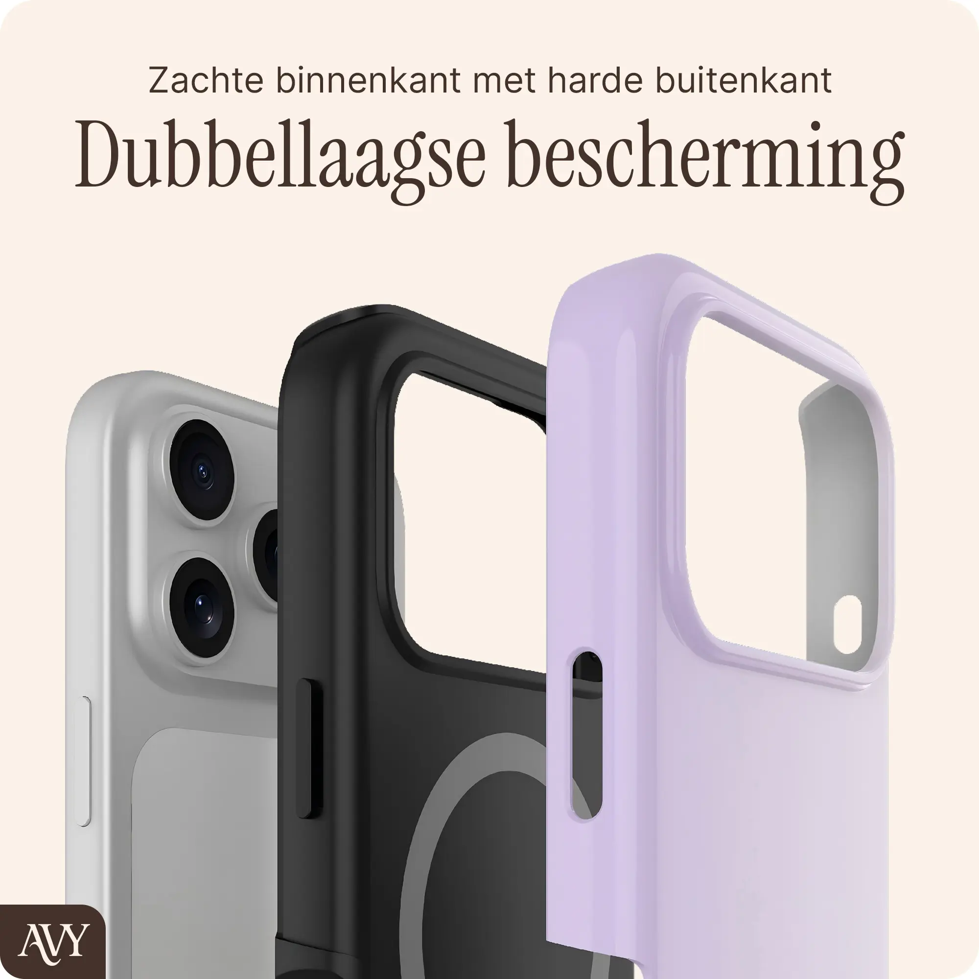 AVY Apple iPhone 17 Pro Max Hoesje MagSafe Back Cover Lavender Glow afbeelding 6