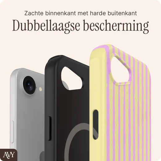 AVY Apple iPhone 17e / 16e Hoesje MagSafe Back Cover Pink Lemonade afbeelding 6