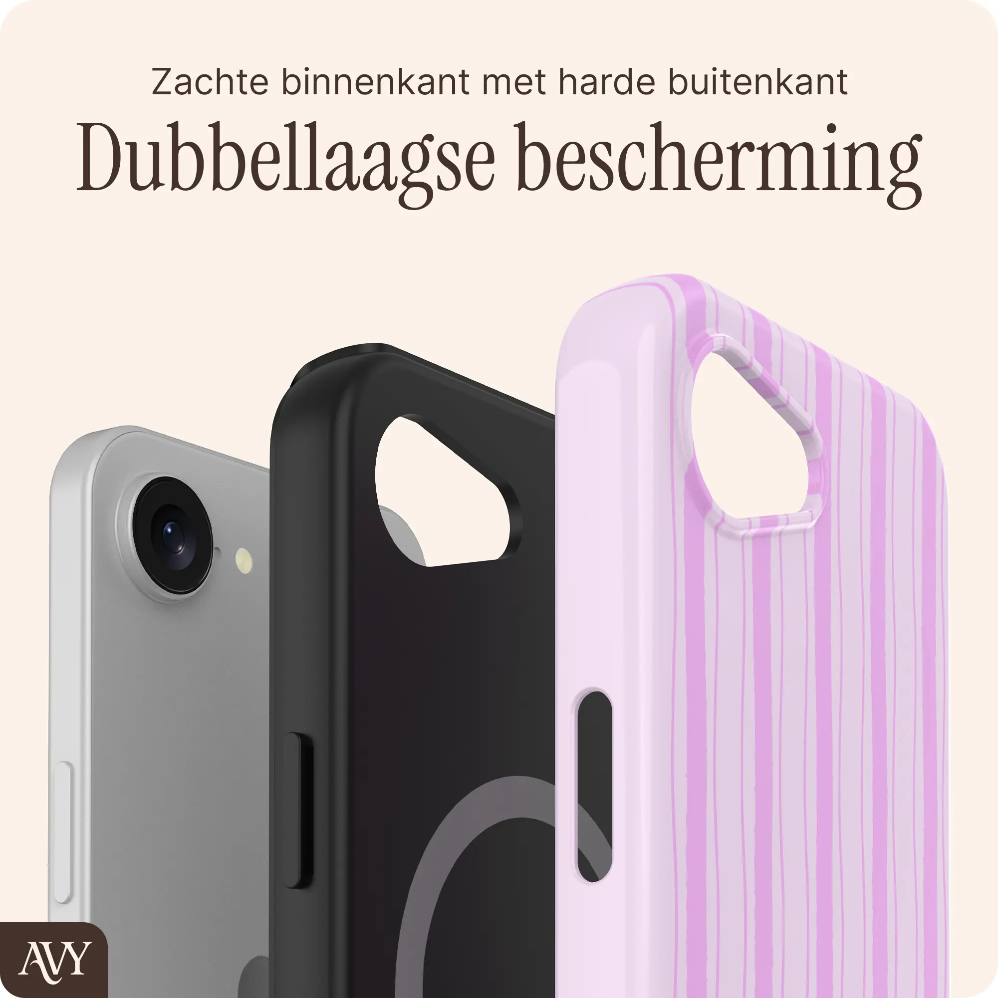 AVY Apple iPhone 17e / 16e Hoesje MagSafe Back Cover Pink Horizon afbeelding 6
