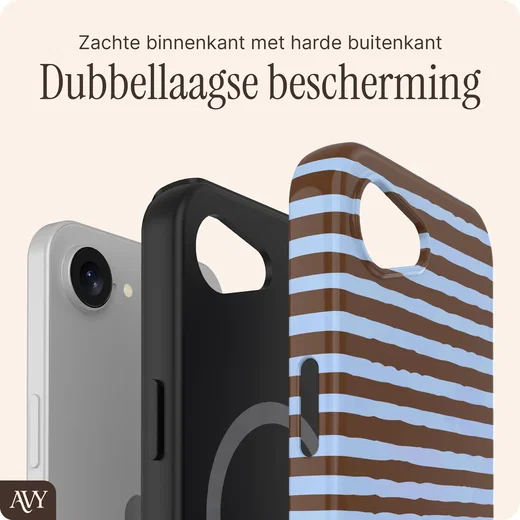 AVY Apple iPhone 17e / 16e Hoesje MagSafe Back Cover Ocean Latte afbeelding 6