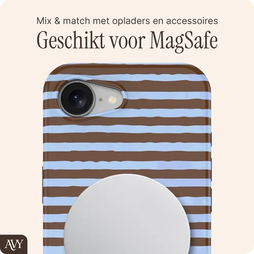 AVY Apple iPhone 17e / 16e Hoesje MagSafe Back Cover Ocean Latte afbeelding 7