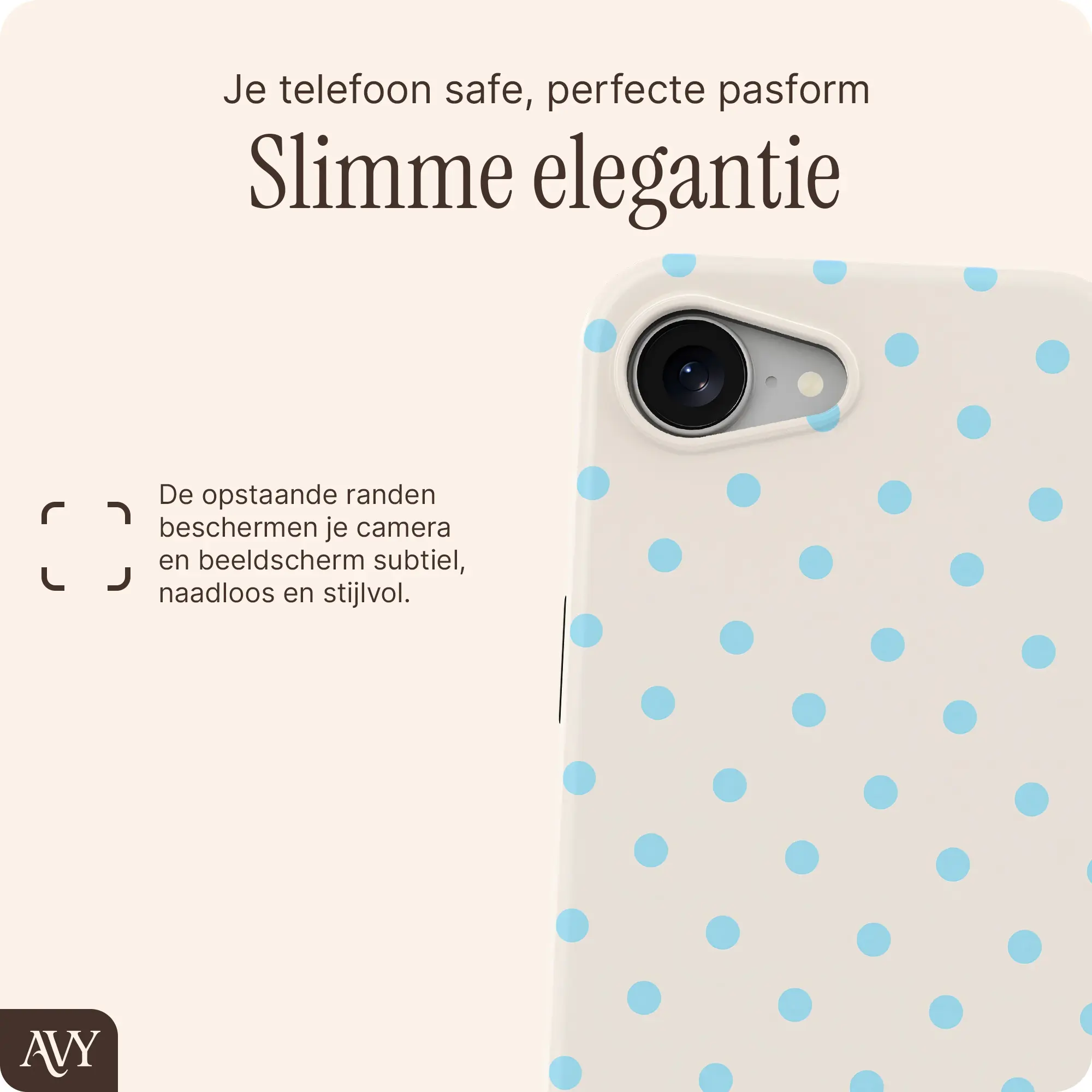 AVY Apple iPhone 17e / 16e Hoesje MagSafe Back Cover Riviera Dots afbeelding 9