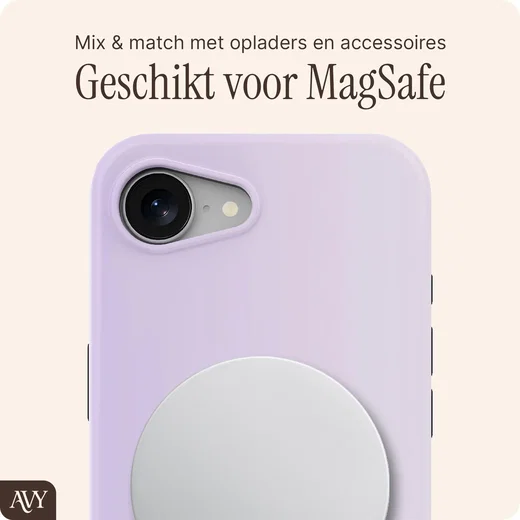 AVY Apple iPhone 17e / 16e Hoesje MagSafe Back Cover Lavender Glow afbeelding 7
