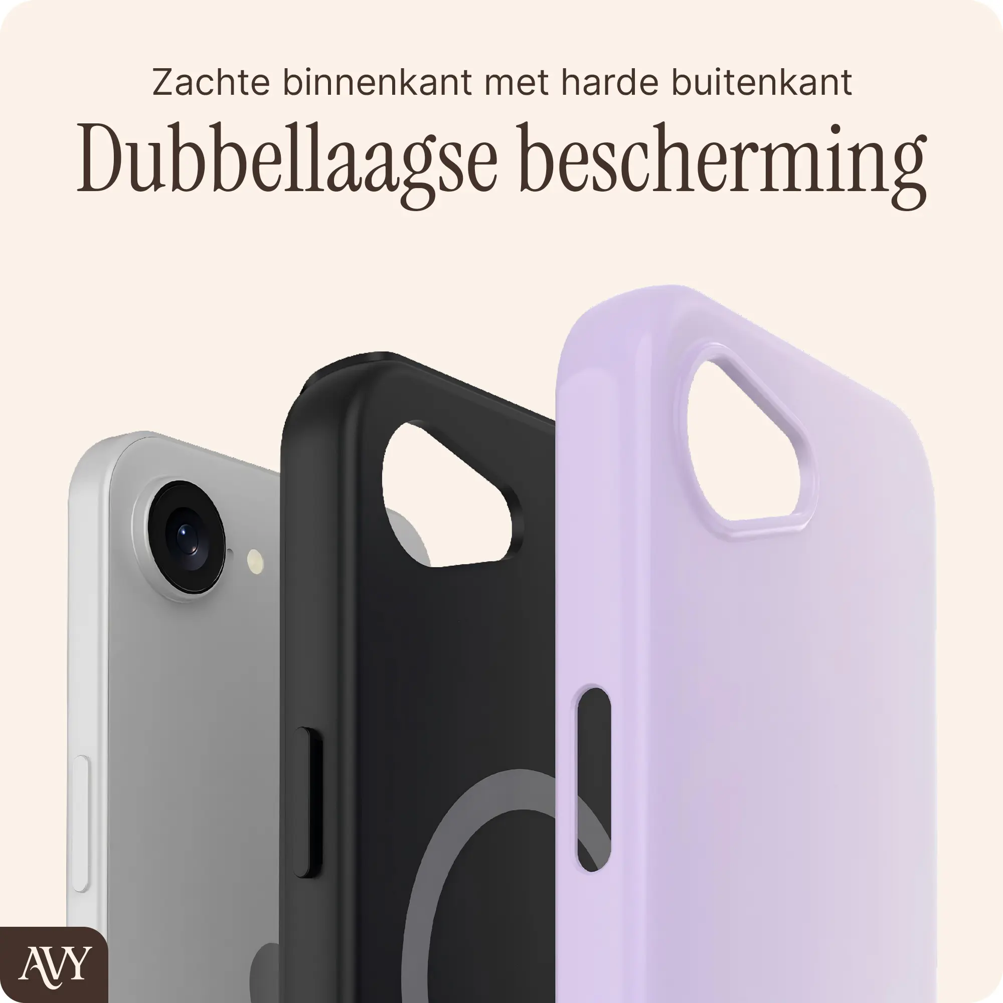 AVY Apple iPhone 17e / 16e Hoesje MagSafe Back Cover Lavender Glow afbeelding 6