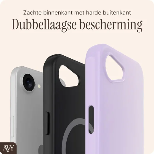 AVY Apple iPhone 17e / 16e Hoesje MagSafe Back Cover Lavender Glow afbeelding 6