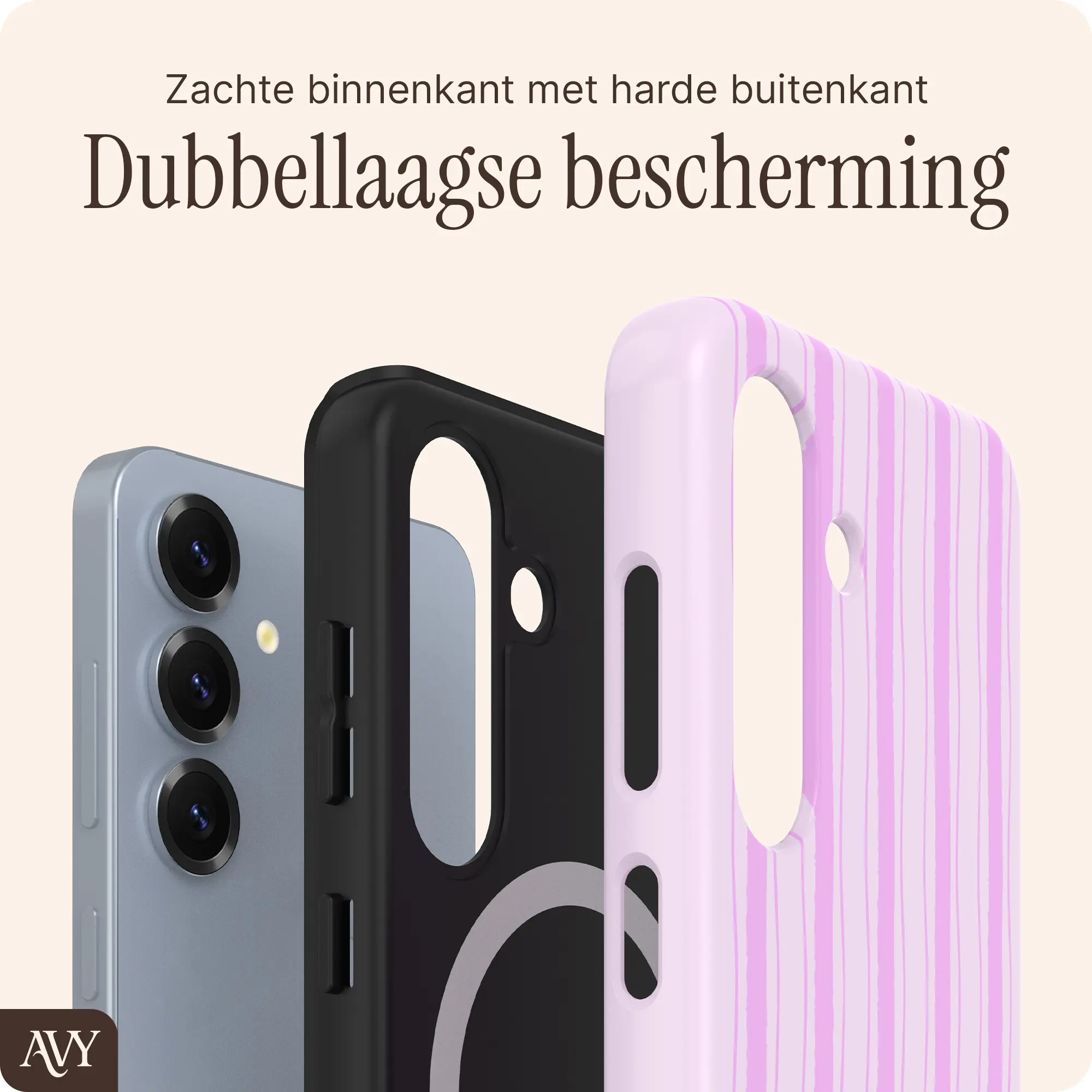 AVY Samsung Galaxy S25 Hoesje MagSafe Back Cover Pink Horizon afbeelding 5