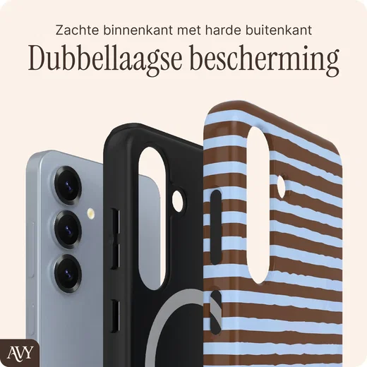AVY Samsung Galaxy S25 Hoesje MagSafe Back Cover Ocean Latte afbeelding 5