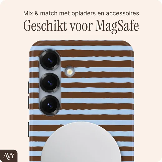 AVY Samsung Galaxy S25 Hoesje MagSafe Back Cover Ocean Latte afbeelding 6