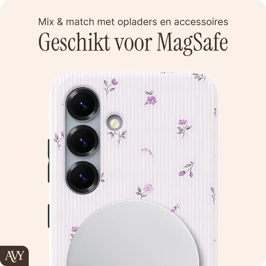 AVY Samsung Galaxy S25 Hoesje MagSafe Back Cover Lila Dream afbeelding 6