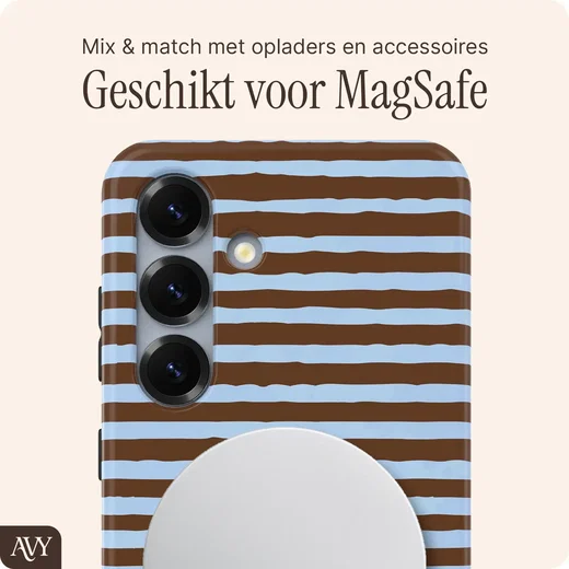 AVY Samsung Galaxy S25 Plus Hoesje MagSafe Back Cover Ocean Latte afbeelding 6
