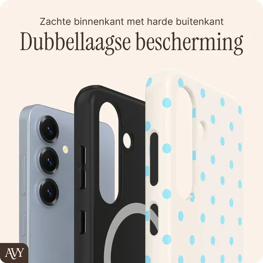AVY Samsung Galaxy S25 Plus Hoesje MagSafe Back Cover Riviera Dots afbeelding 5