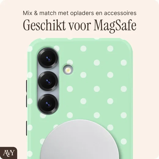 AVY Samsung Galaxy S25 Plus Hoesje MagSafe Back Cover Mint Breeze afbeelding 6
