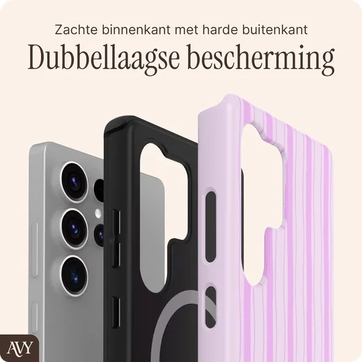 AVY Samsung Galaxy S25 Ultra Hoesje MagSafe Back Cover Pink Horizon afbeelding 5