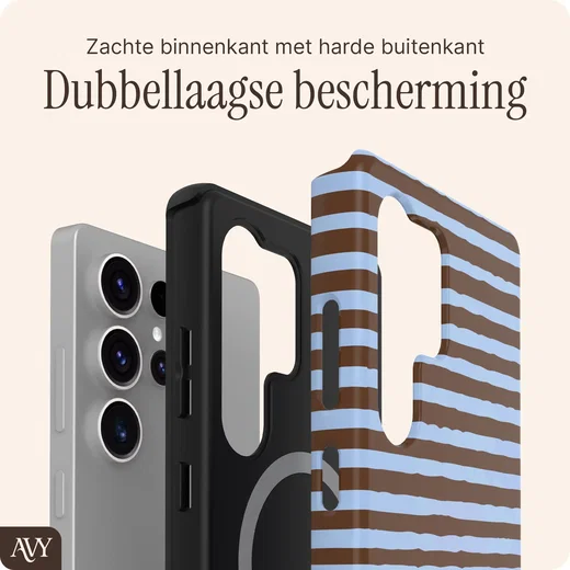 AVY Samsung Galaxy S25 Ultra Hoesje MagSafe Back Cover Ocean Latte afbeelding 5