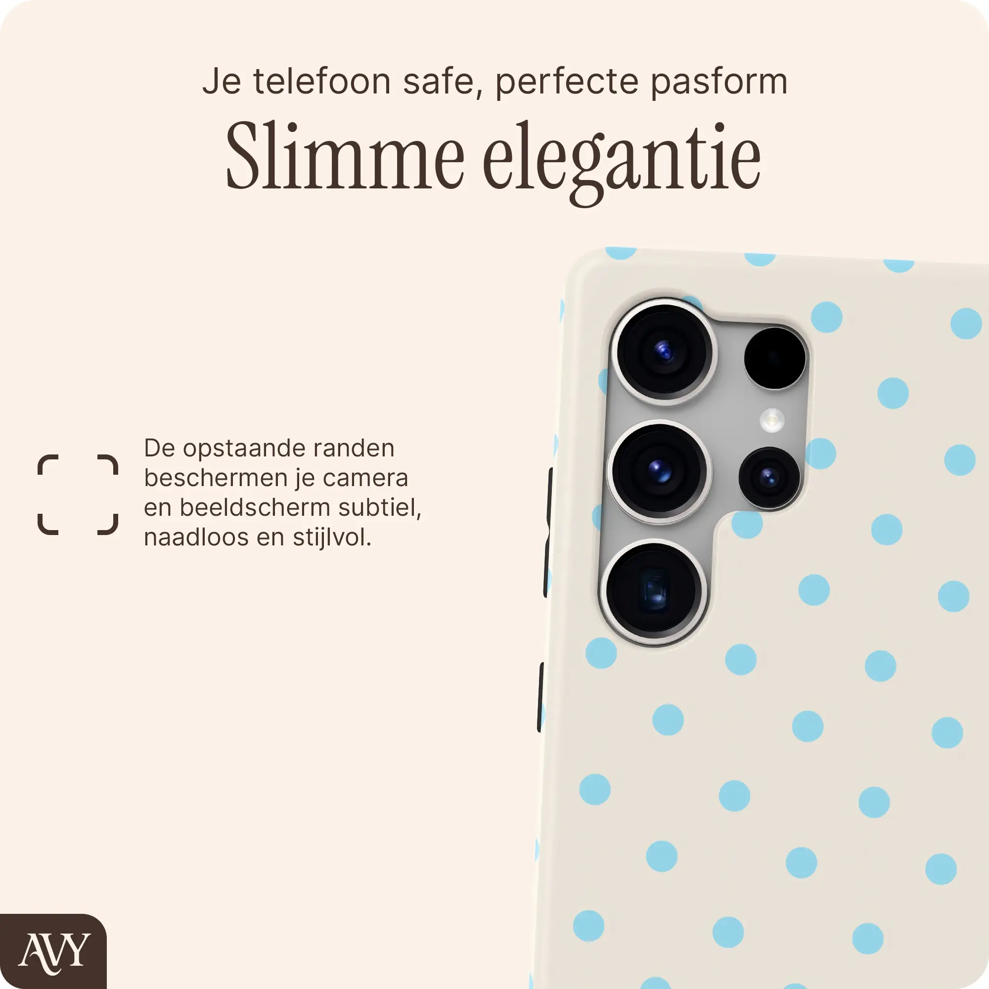 AVY Samsung Galaxy S25 Ultra Hoesje MagSafe Back Cover Riviera Dots afbeelding 9