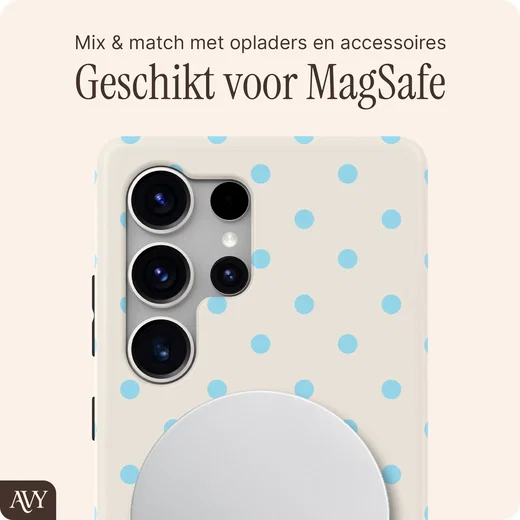 AVY Samsung Galaxy S25 Ultra Hoesje MagSafe Back Cover Riviera Dots afbeelding 6