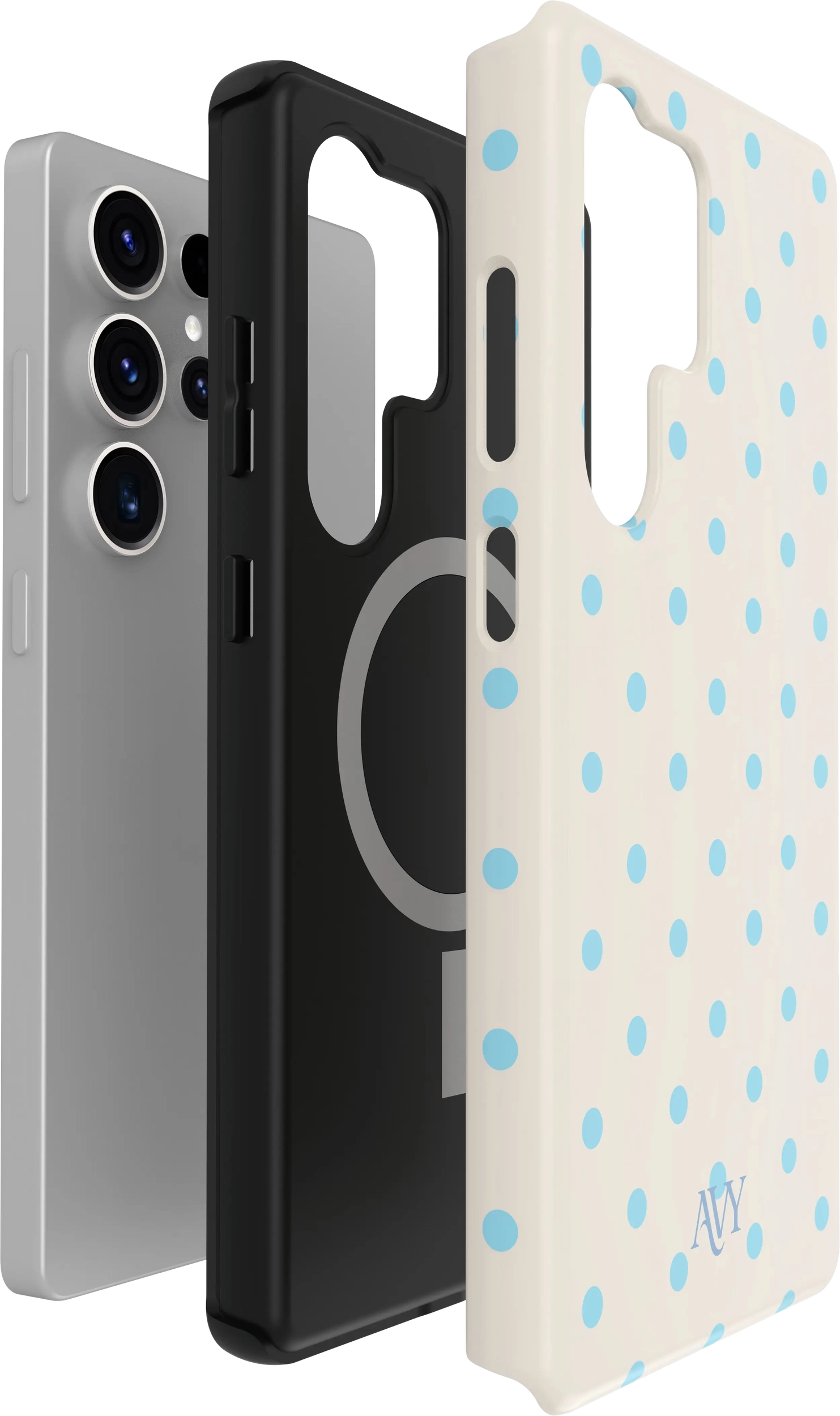 AVY Samsung Galaxy S25 Ultra Hoesje MagSafe Back Cover Riviera Dots afbeelding 12