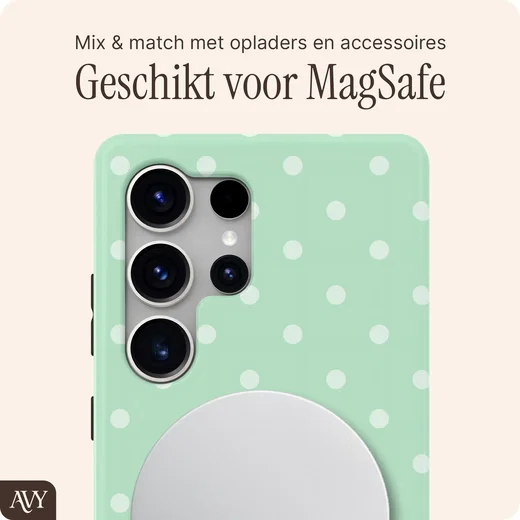 AVY Samsung Galaxy S25 Ultra Hoesje MagSafe Back Cover Mint Breeze afbeelding 6