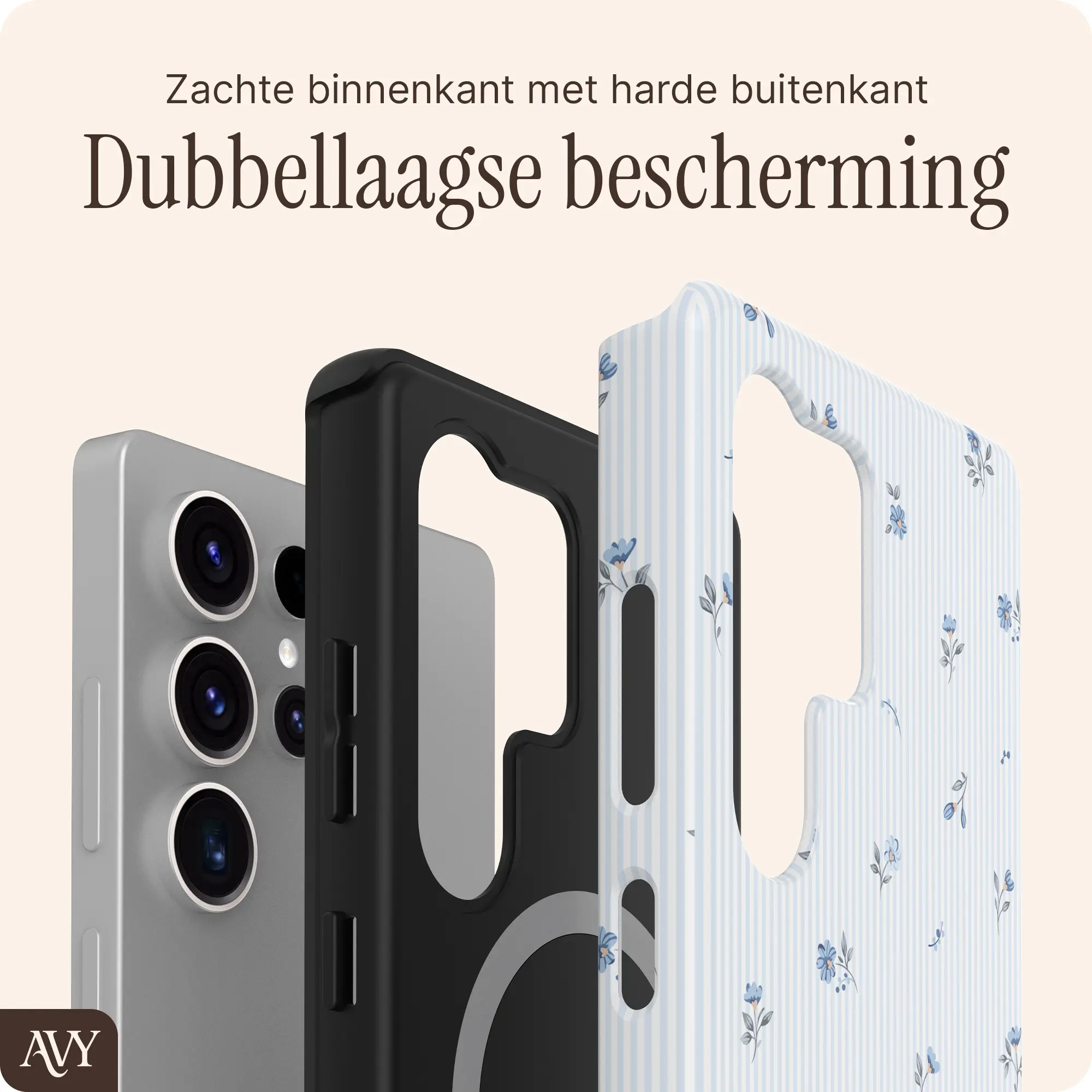 AVY Samsung Galaxy S25 Ultra Hoesje MagSafe Back Cover Sky Blossom afbeelding 5