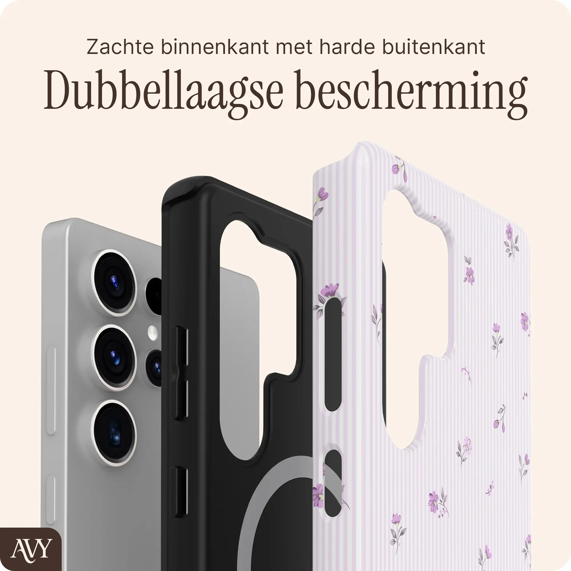 AVY Samsung Galaxy S25 Ultra Hoesje MagSafe Back Cover Lila Dream afbeelding 5