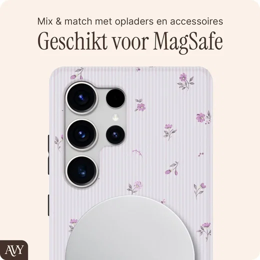 AVY Samsung Galaxy S25 Ultra Hoesje MagSafe Back Cover Lila Dream afbeelding 6
