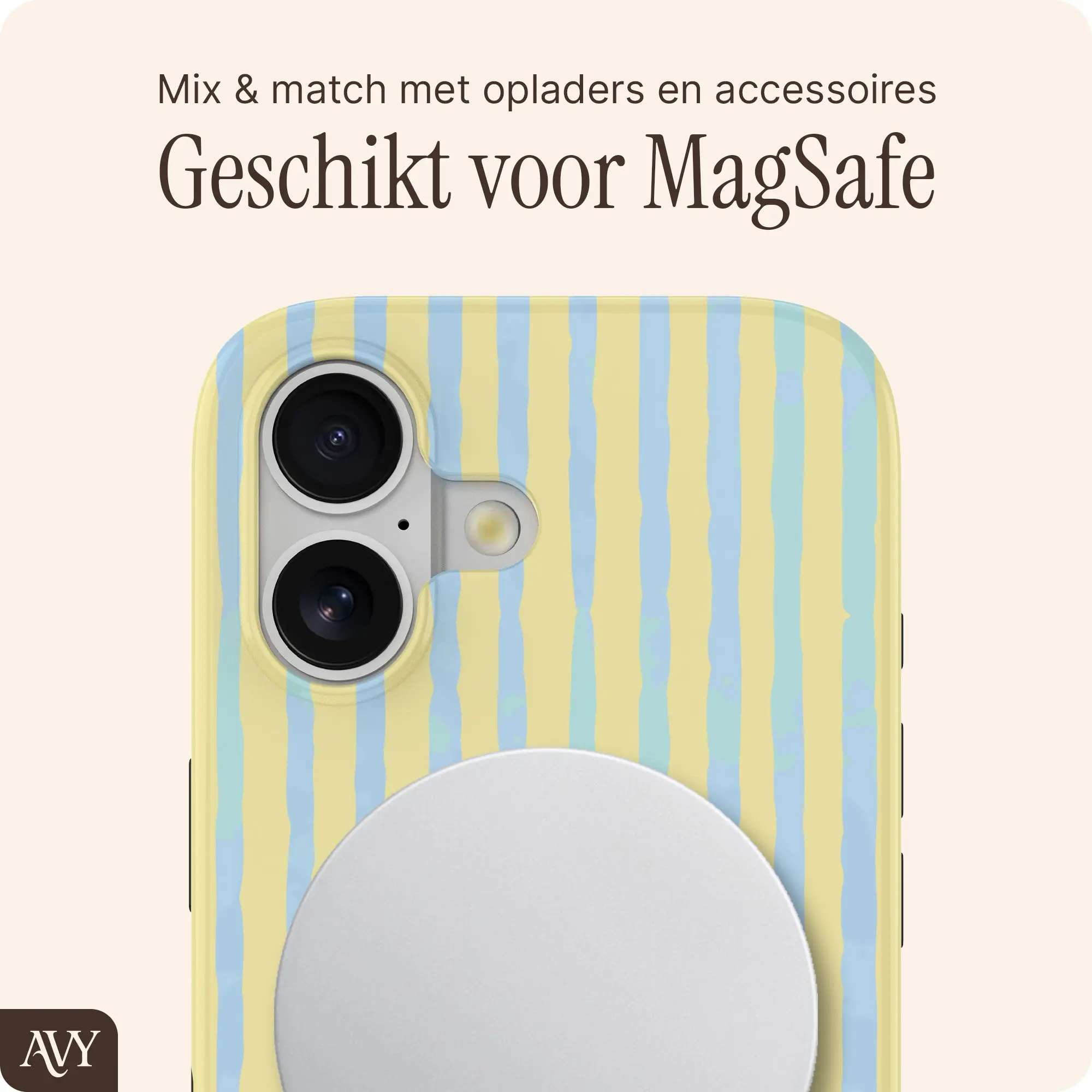 AVY Apple iPhone 16 Hoesje MagSafe Back Cover Lemon Sky afbeelding 8