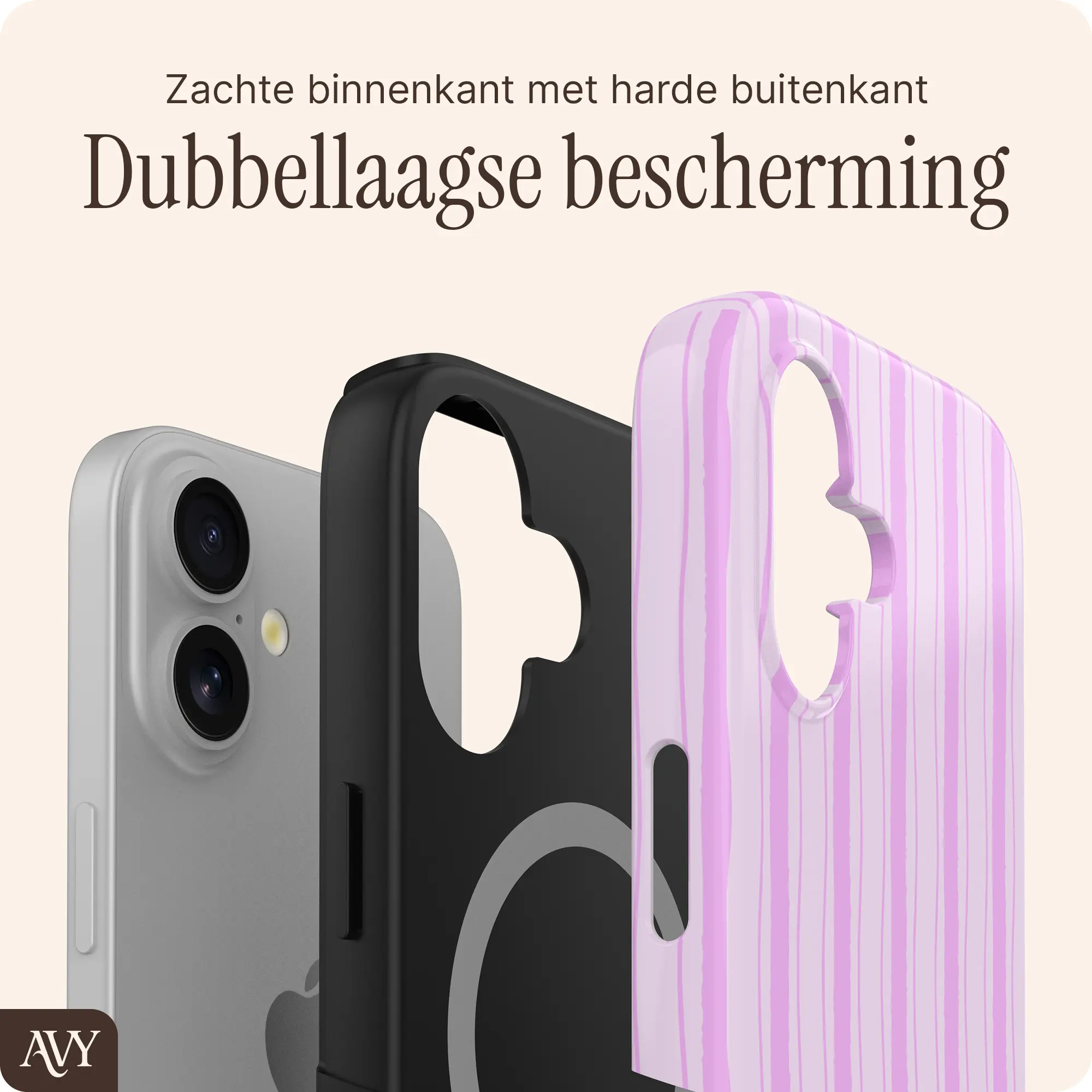 AVY Apple iPhone 16 Hoesje MagSafe Back Cover Pink Horizon afbeelding 6