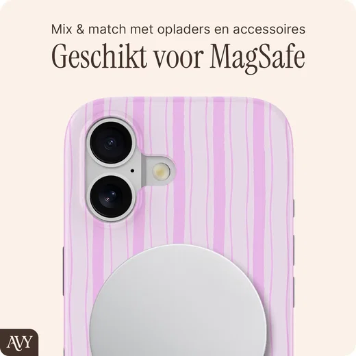 AVY Apple iPhone 16 Hoesje MagSafe Back Cover Pink Horizon afbeelding 8