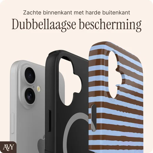 AVY Apple iPhone 16 Hoesje MagSafe Back Cover Ocean Latte afbeelding 6