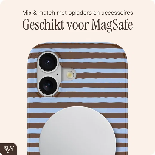 AVY Apple iPhone 16 Hoesje MagSafe Back Cover Ocean Latte afbeelding 7