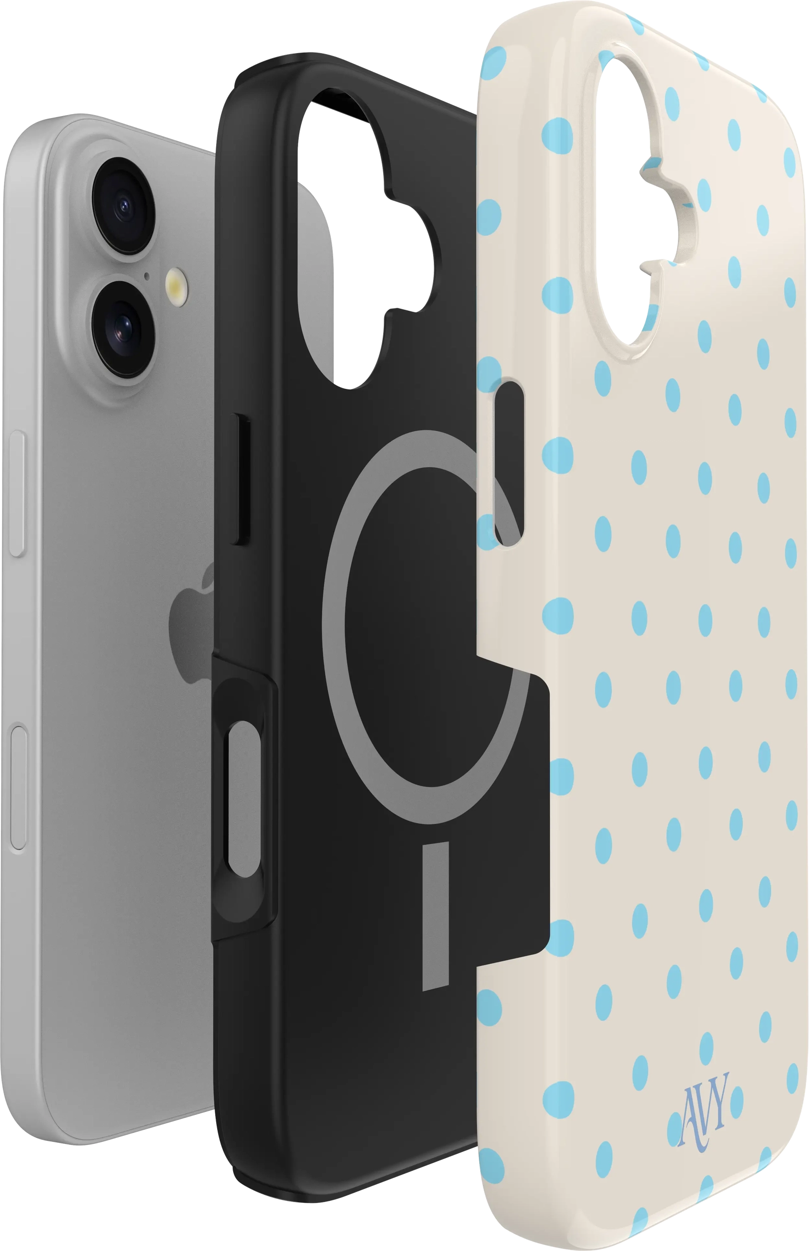 AVY Apple iPhone 16 Hoesje MagSafe Back Cover Riviera Dots afbeelding 13