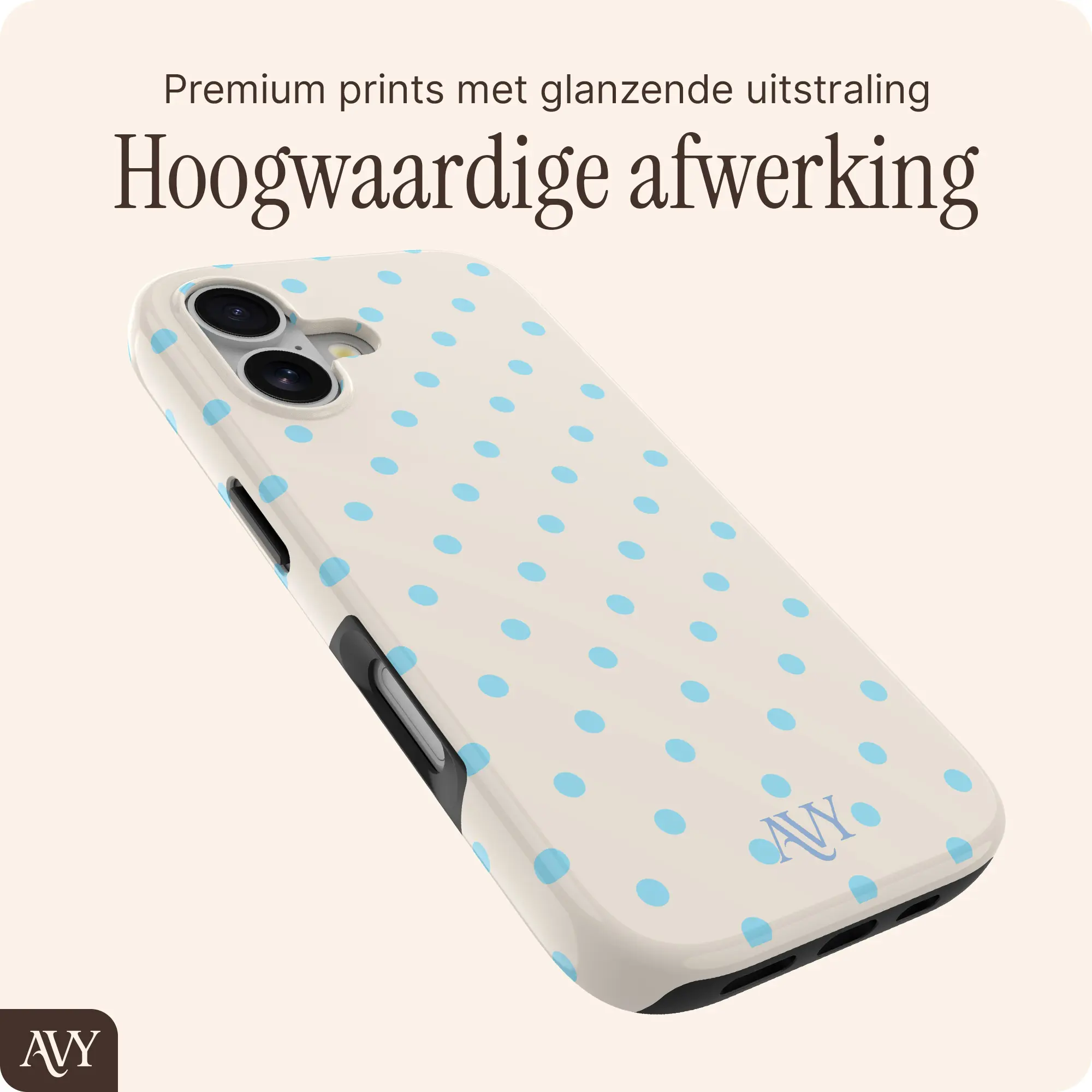 AVY Apple iPhone 16 Hoesje MagSafe Back Cover Riviera Dots afbeelding 10