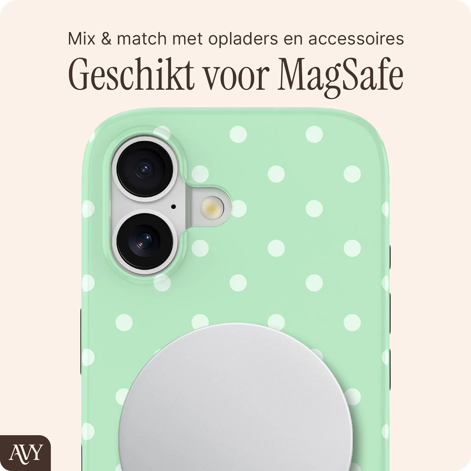 AVY Apple iPhone 16 Hoesje MagSafe Back Cover Mint Breeze afbeelding 7