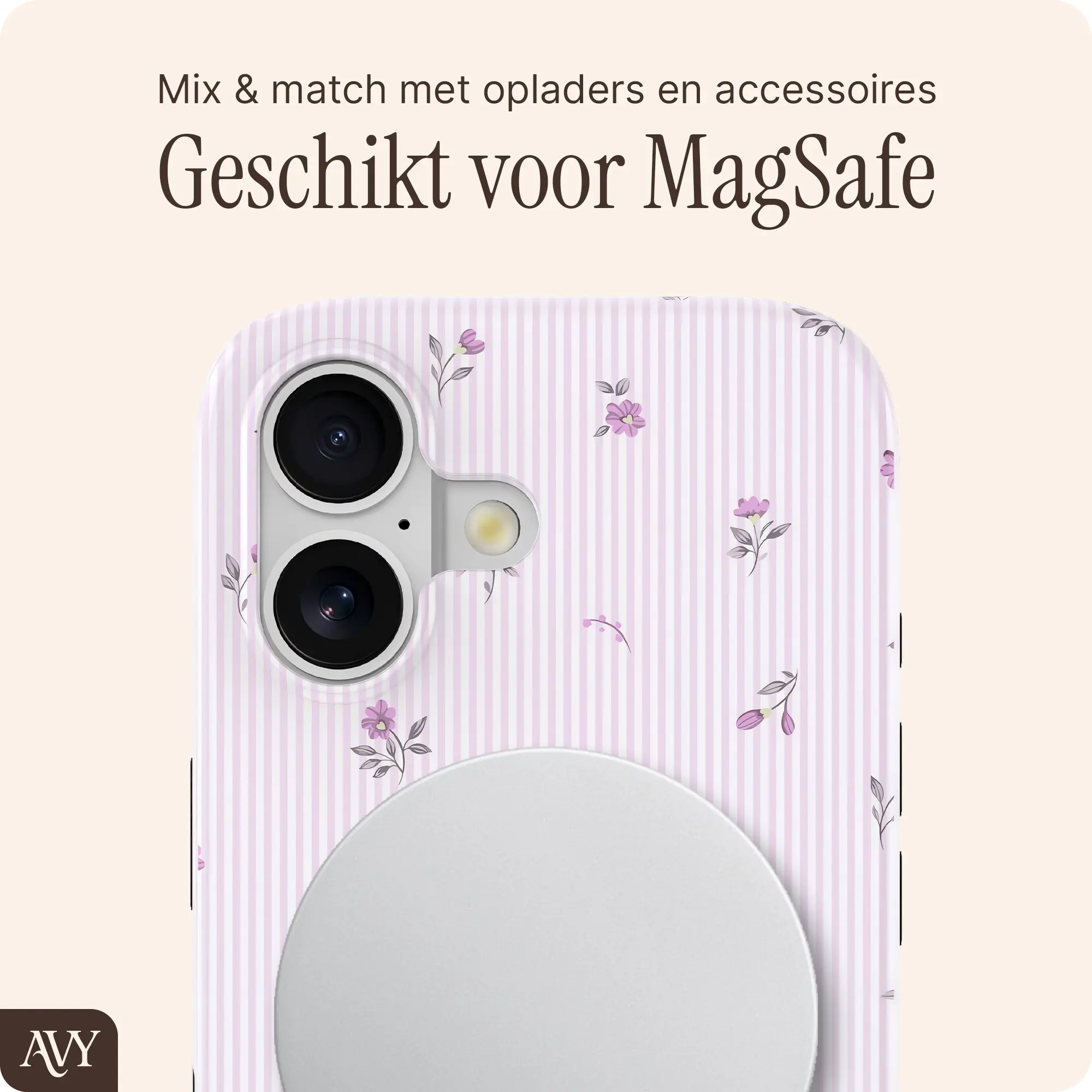 AVY Apple iPhone 16 Hoesje MagSafe Back Cover Lila Dream afbeelding 7