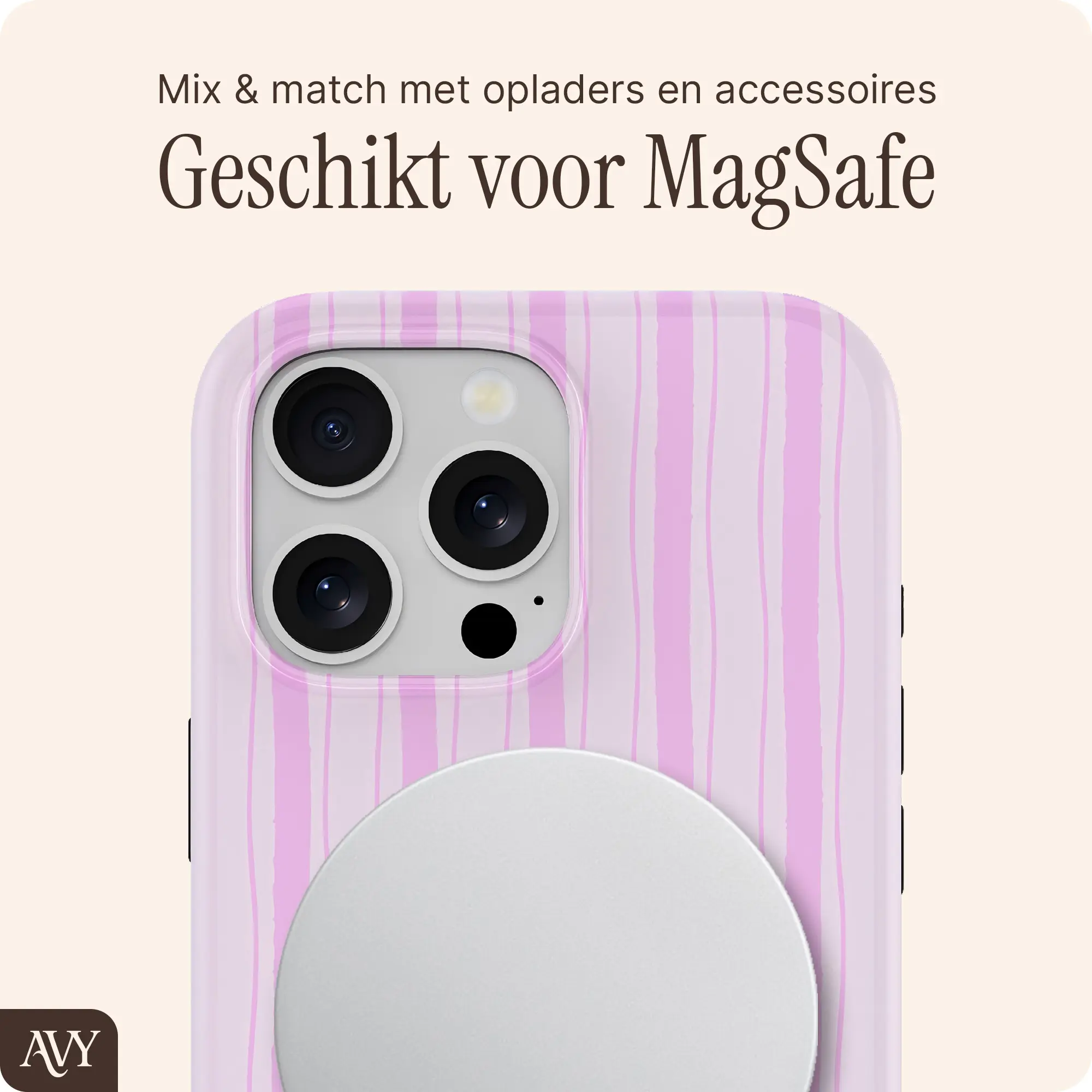 AVY Apple iPhone 16 Pro Hoesje MagSafe Back Cover Pink Horizon afbeelding 8