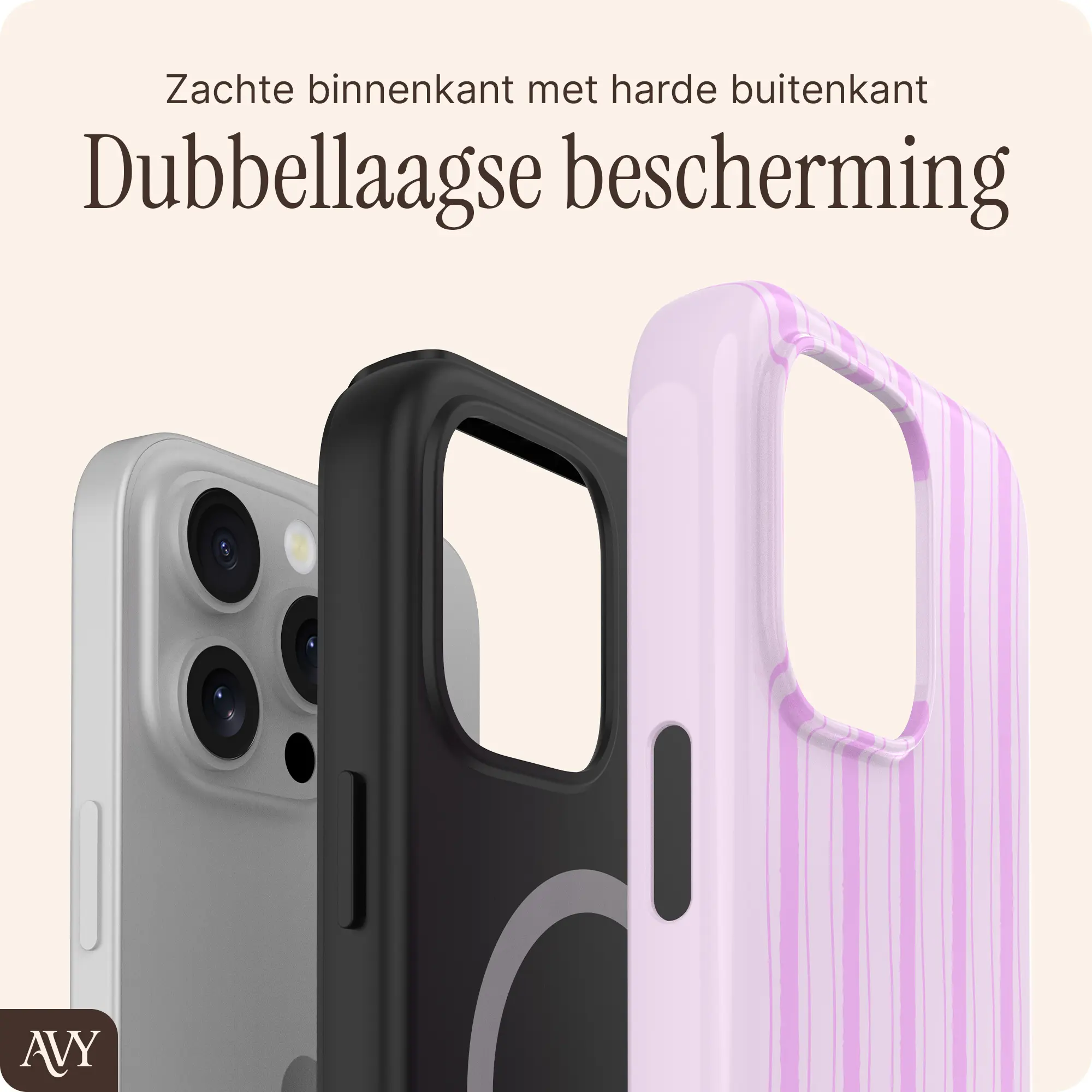AVY Apple iPhone 16 Pro Hoesje MagSafe Back Cover Pink Horizon afbeelding 6