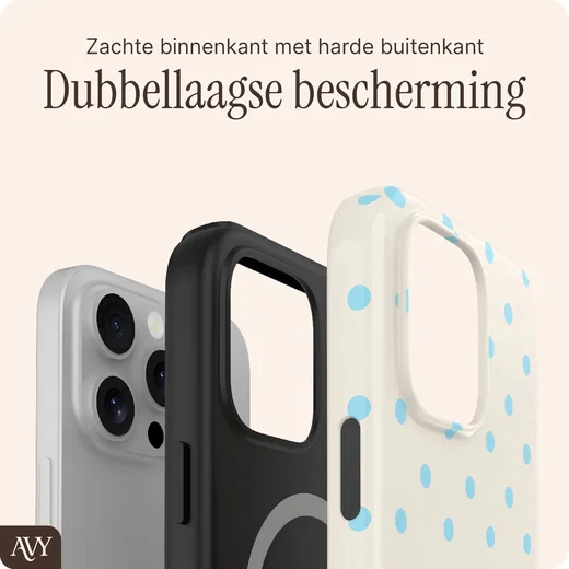 AVY Apple iPhone 16 Pro Hoesje MagSafe Back Cover Riviera Dots afbeelding 6