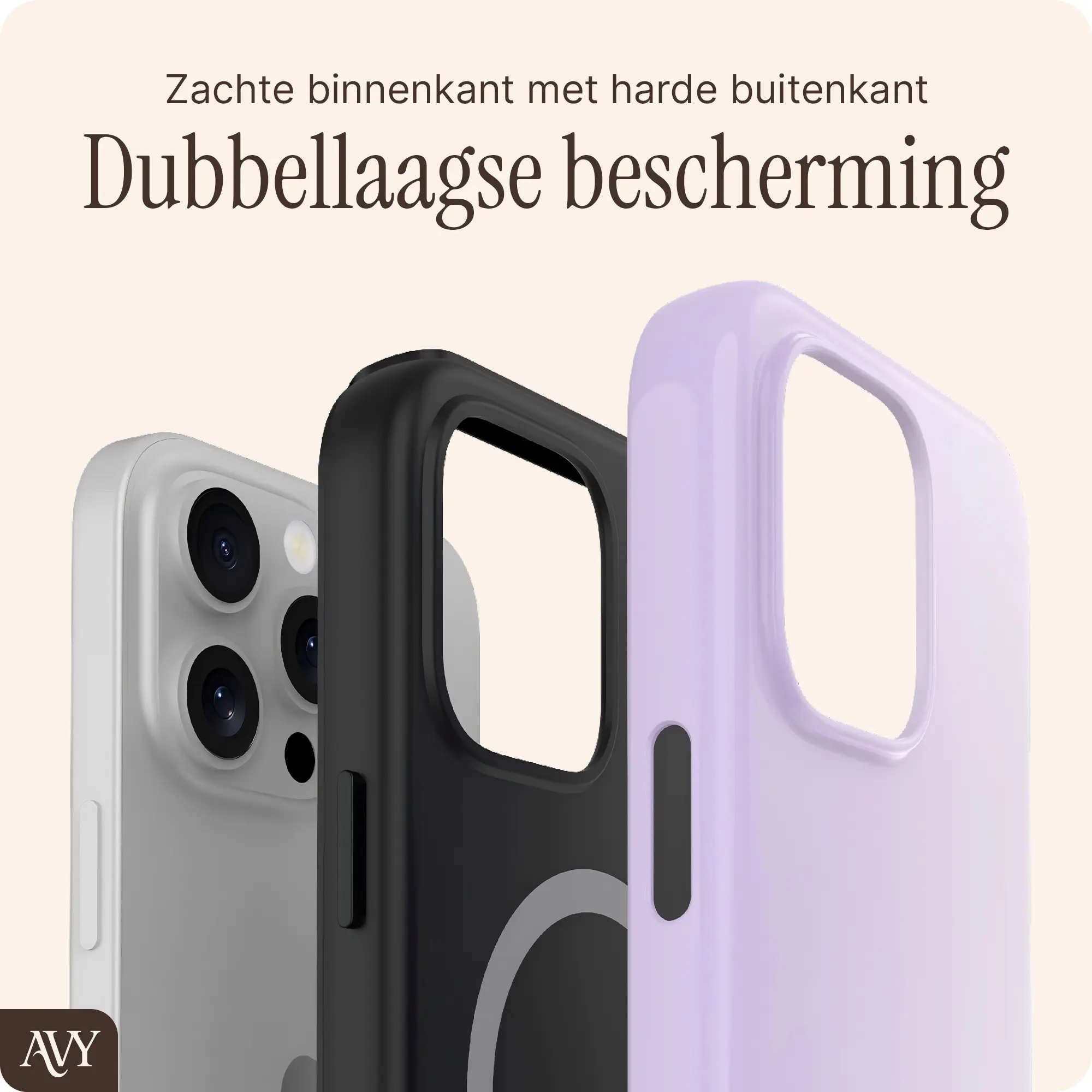 AVY Apple iPhone 16 Pro Hoesje MagSafe Back Cover Lavender Glow afbeelding 6