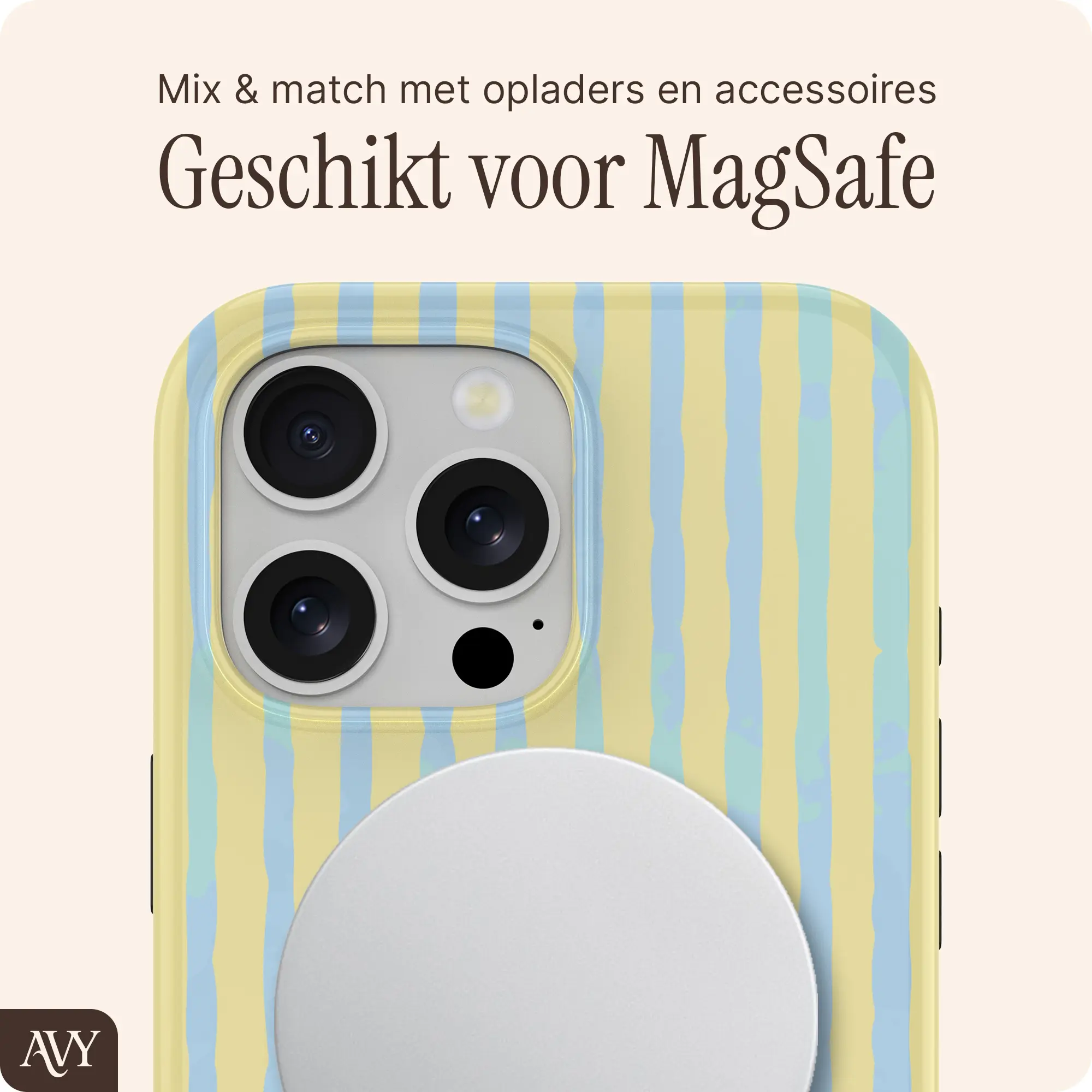 AVY Apple iPhone 16 Pro Max Hoesje MagSafe Back Cover Lemon Sky afbeelding 8