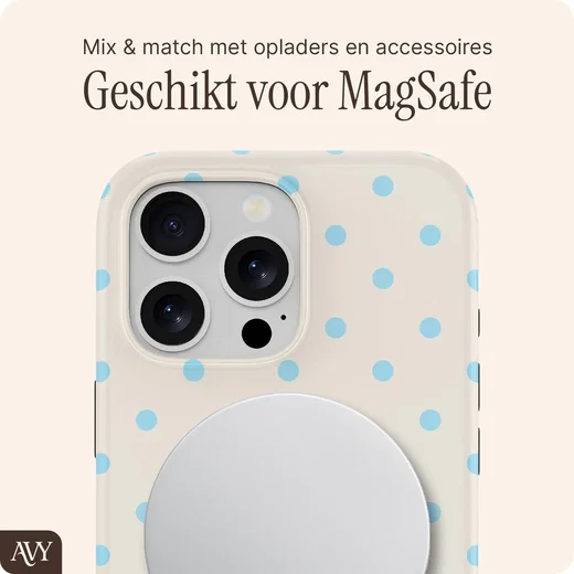 AVY Apple iPhone 16 Pro Max Hoesje MagSafe Back Cover Riviera Dots afbeelding 7